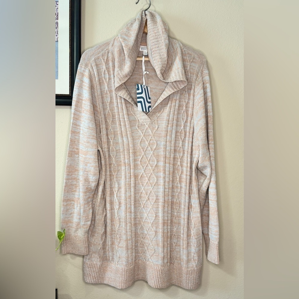 Market & Spruce Space Dye Hooded Sweater Size 3X, 2X